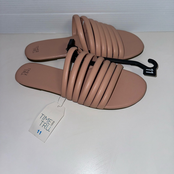 Time and Tru Women’s Light Pink Blush Slides Sandals Size 11 Slides - Picture 7 of 8